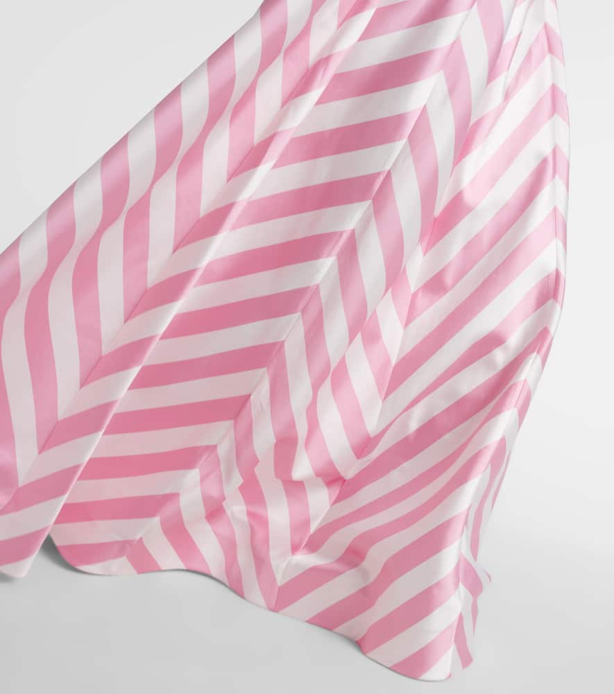 Rebecca Vallance Jocelyn striped satin gown