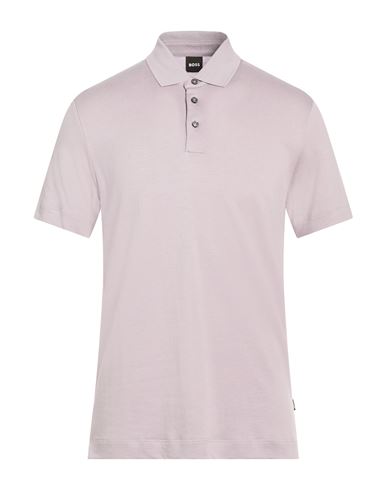 Man Polo shirt Lilac Size S Lyocell, Cotton