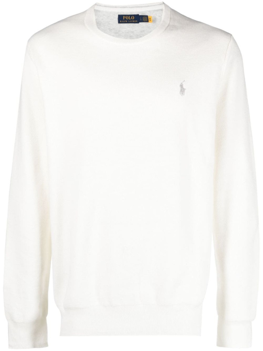 Pony Embroidered Crewneck Knitted Jumper