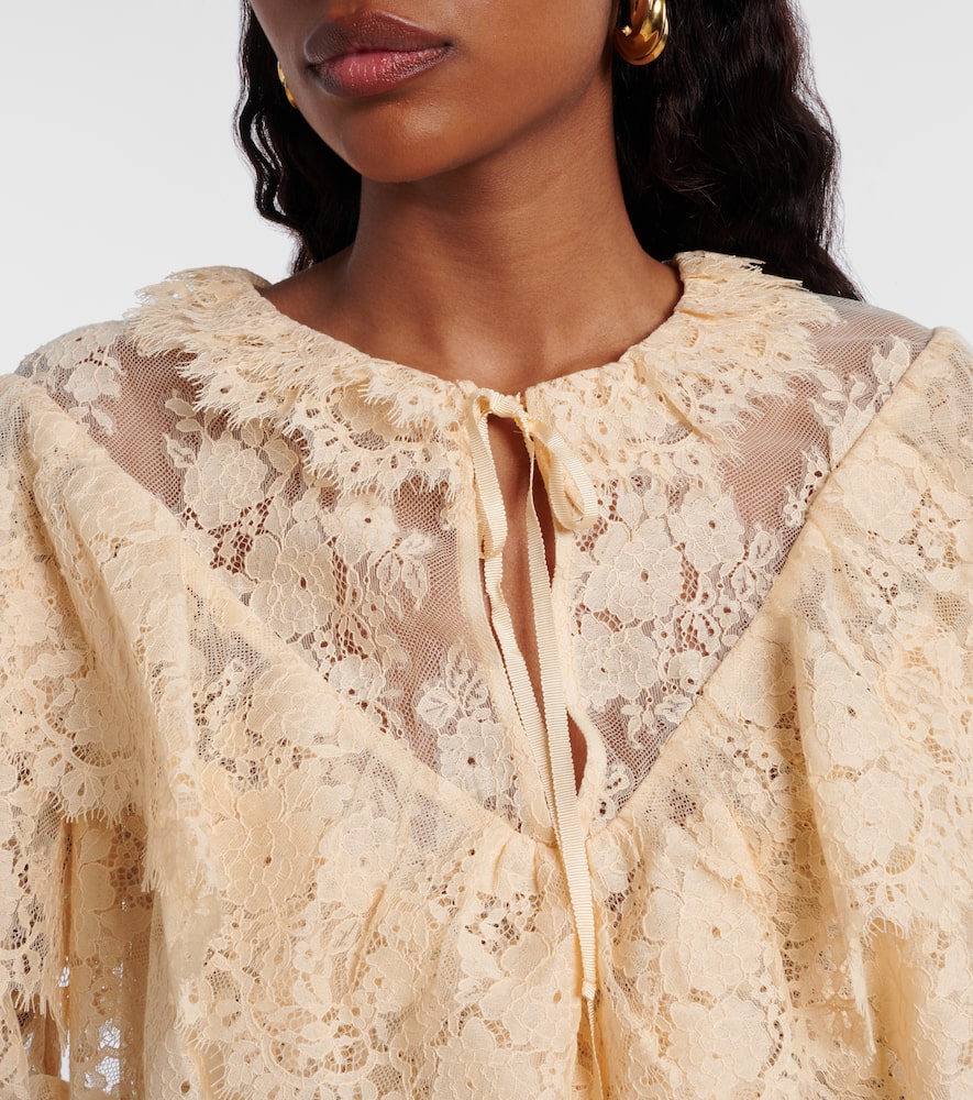 Faryn ruffled lace blouse