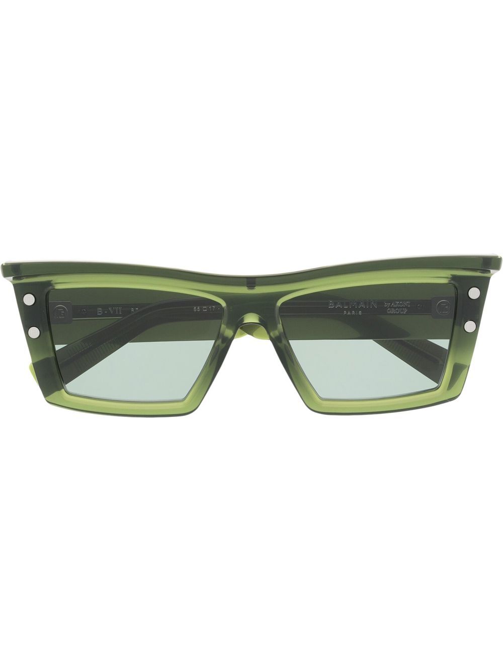 Square-frame tinted sunglasses - Green