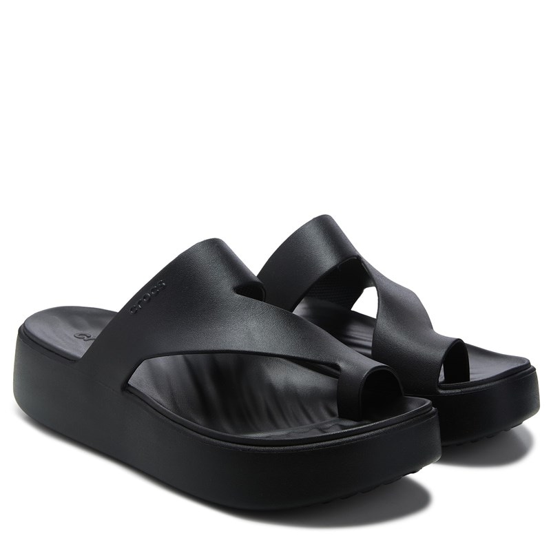 Women's Getaway Toe Loop Platform Sandals (Black)