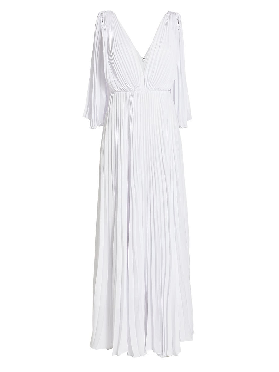 Women's La Capa Plissé Maxi Dress - White