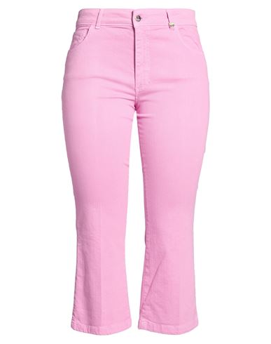 Luckylu Milano Woman Jeans Pink Size 12 Cotton, Elastane