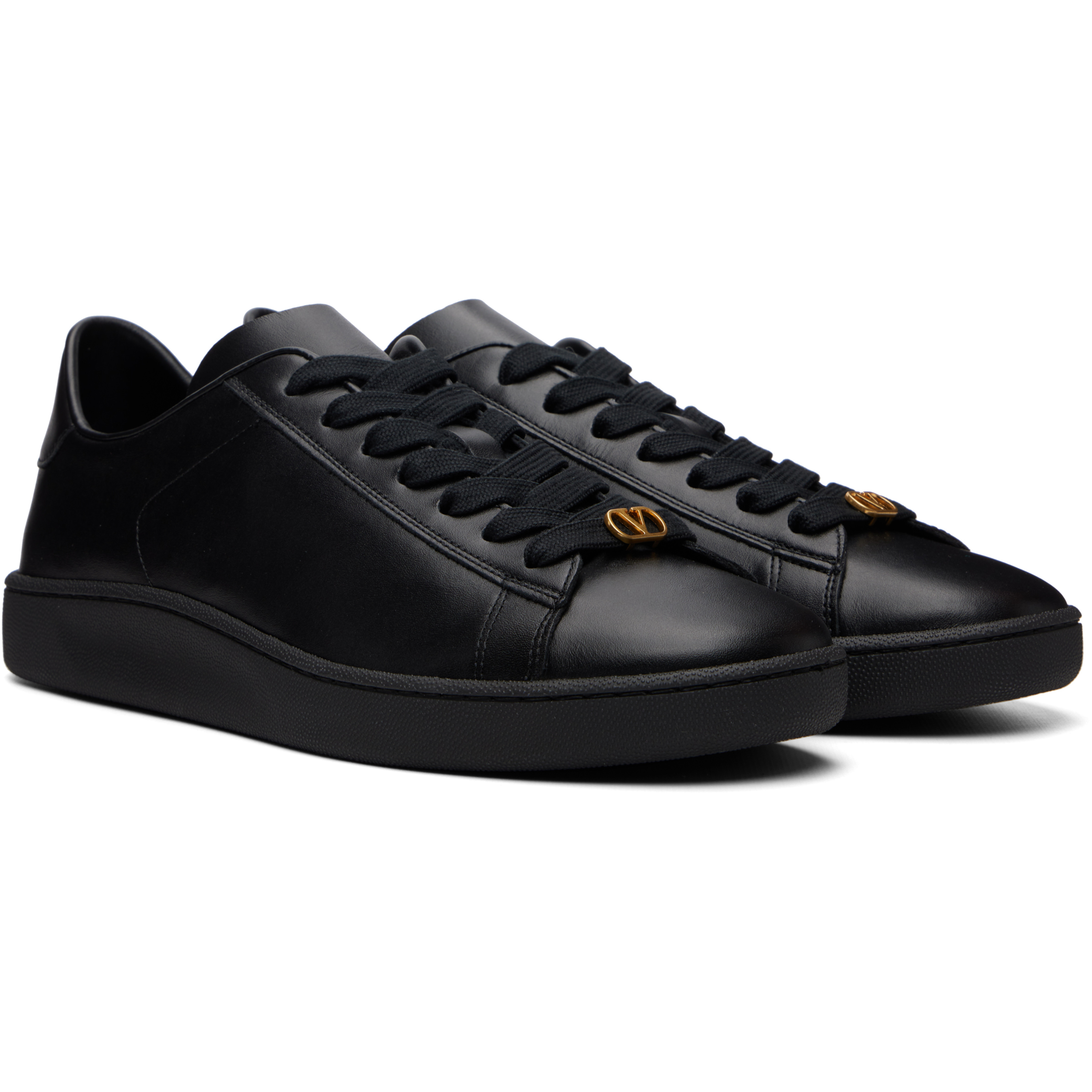 Black Nappa Calfskin Royco Sneakers