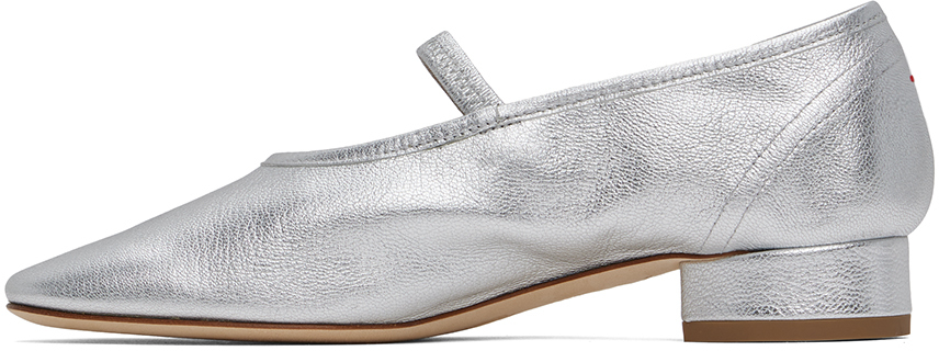Aeyde Silver Pippa Ballerina Flats