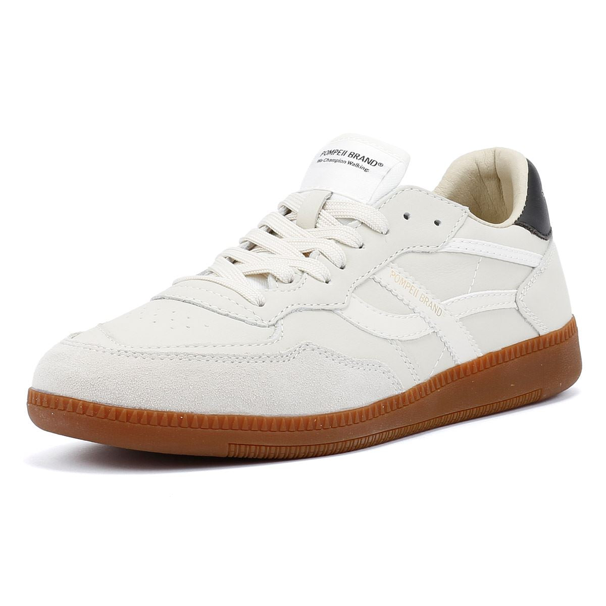 Pompeii Elan Sala Leather Men's Ecru Trainer