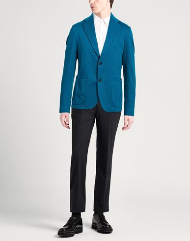 Man Blazer Deep teal Size 40 Viscose, Nylon, Elastane