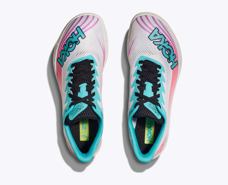 HOKA Crescendo MD 2 Shoes in White/Cielo Blue