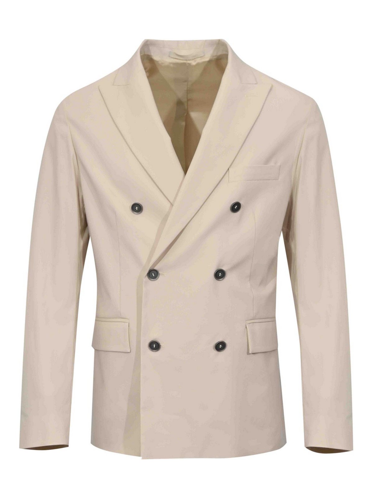 Double-breasted jacket in ice cotton blend