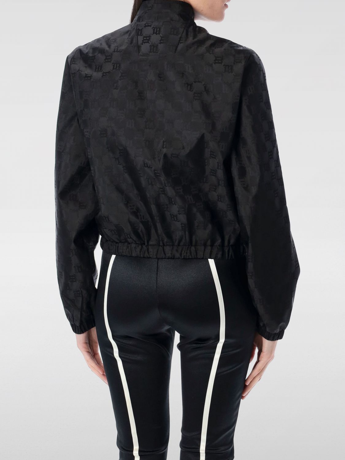 Monogram-print jacket - Black