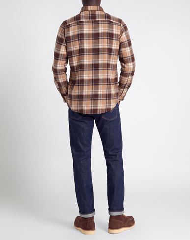 R3d Wöôd Man Shirt Camel Size M Cotton
