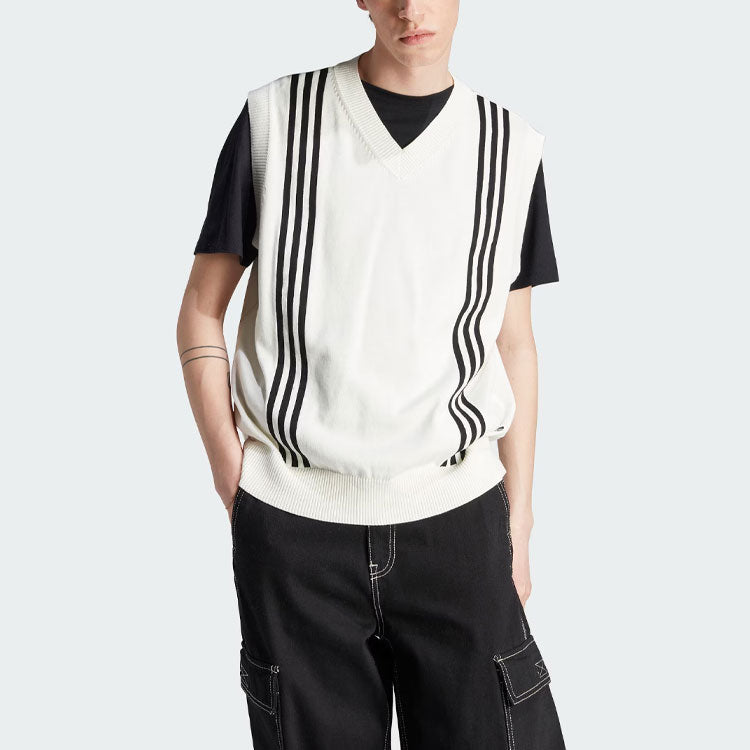 Originals Hack Knitted Vest 'White Black'