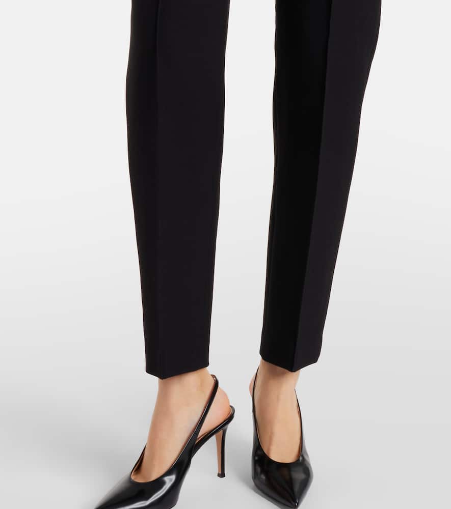 Crêpe slim pants