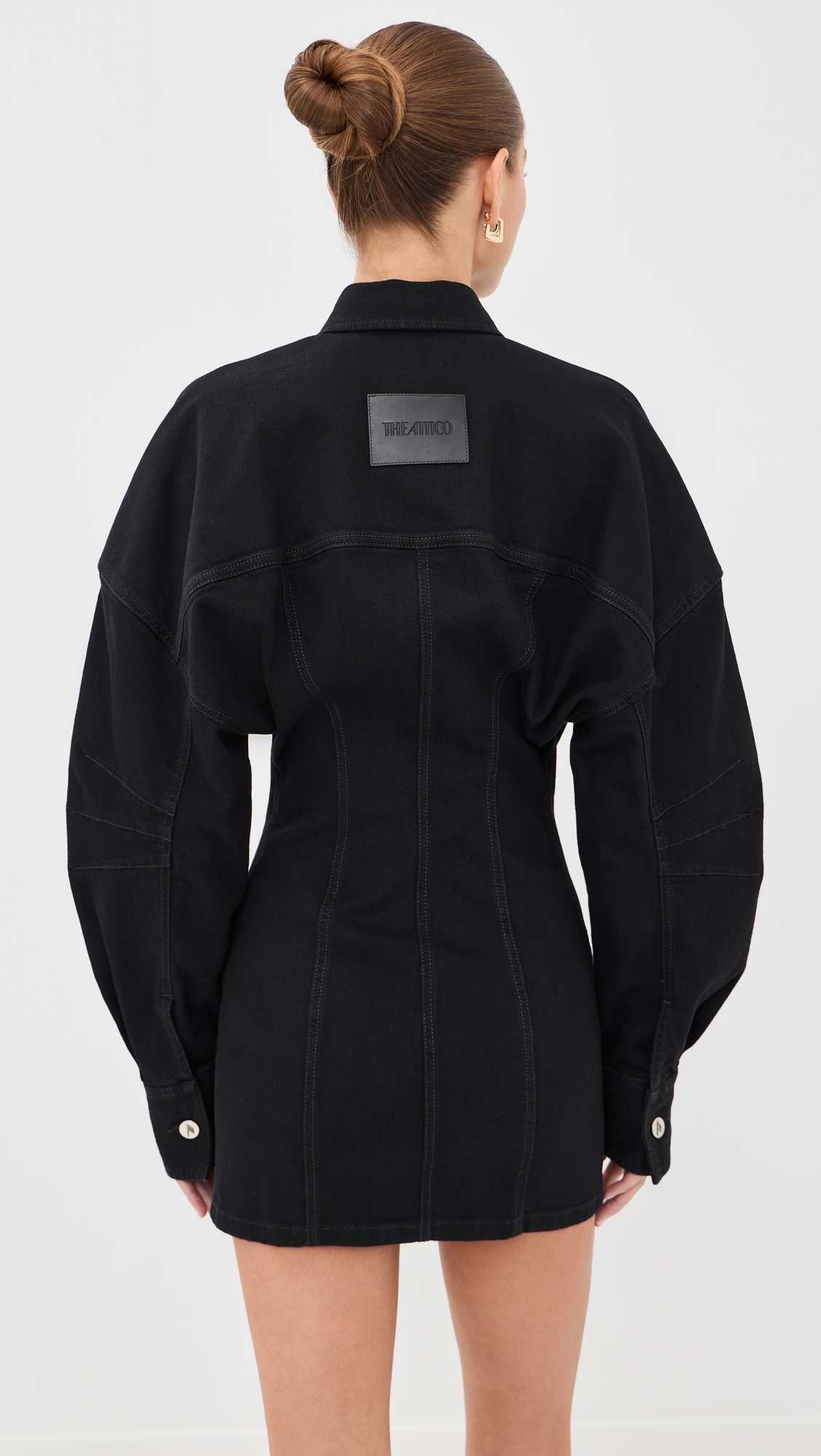 Mini Denim Dress Black