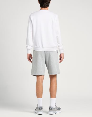Man Sweatshirt White Size L Cotton, Polyester