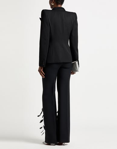 Woman Blazer Black Size 6 Wool