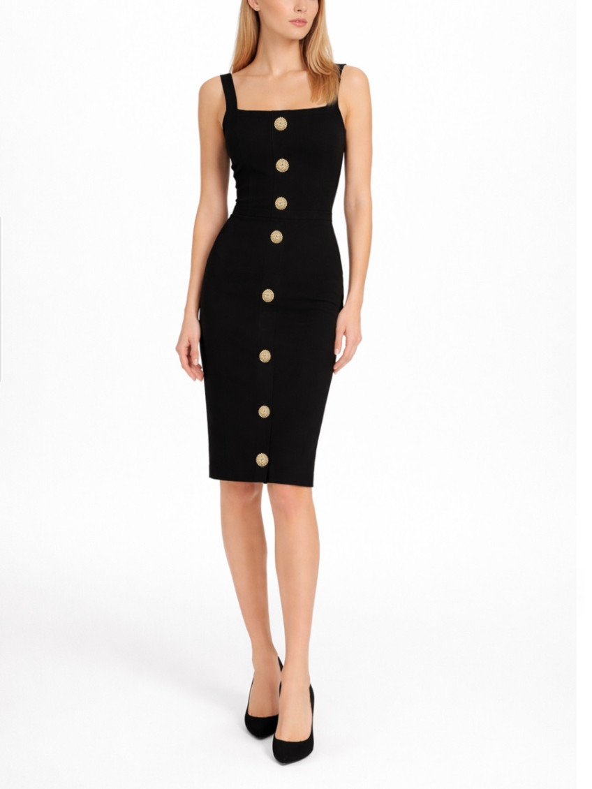 Balmain - tweed pencil skirt high waist knee length