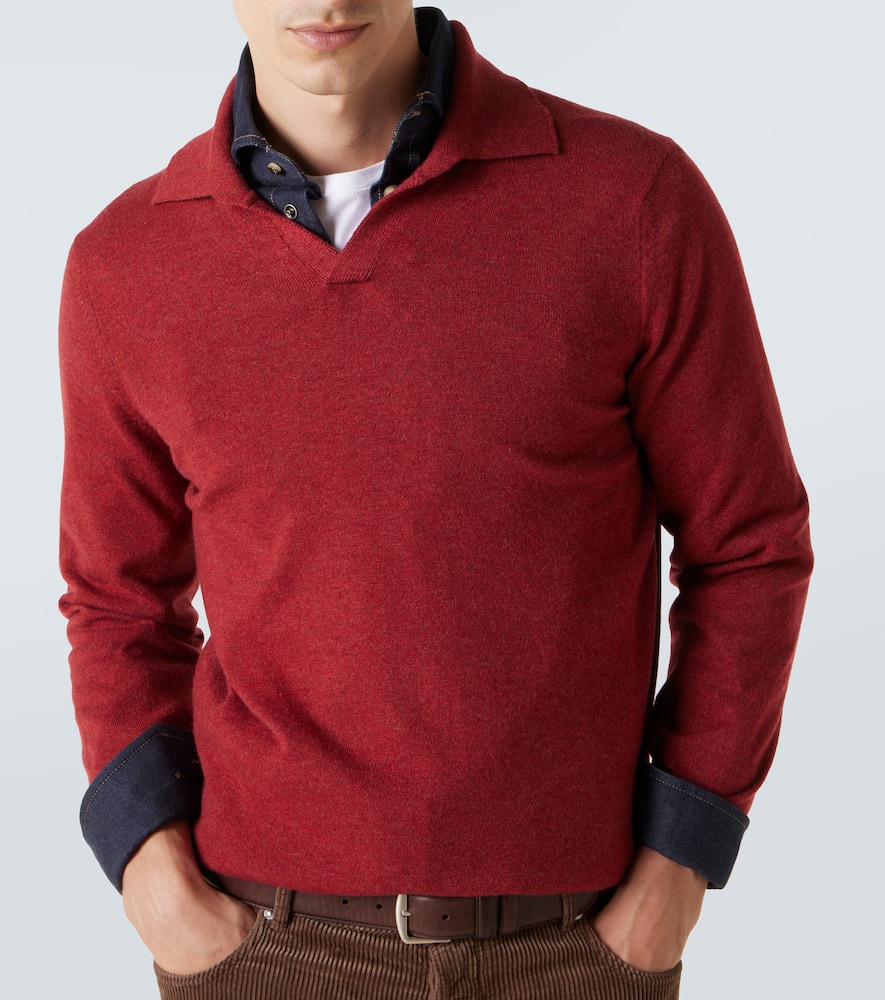 Cashmere polo sweater