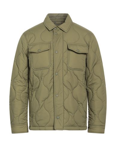 Aimé Leon Dore X Woolrich Man Puffer Military green Size XS Polyamide, Elastane
