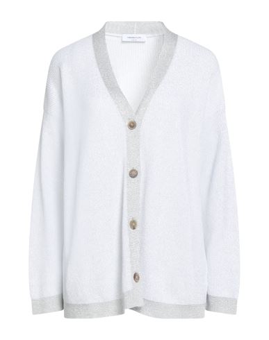 Woman Cardigan White Size 6 Cotton, Viscose, Polyester