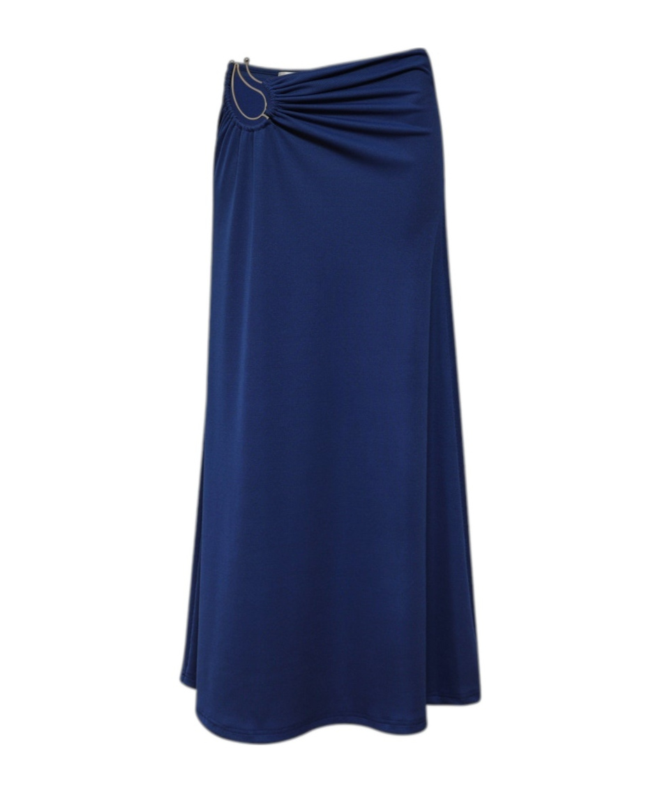Ruched ring-detail skirt