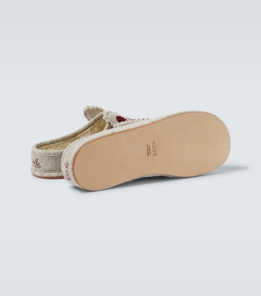 Wool-blend slippers