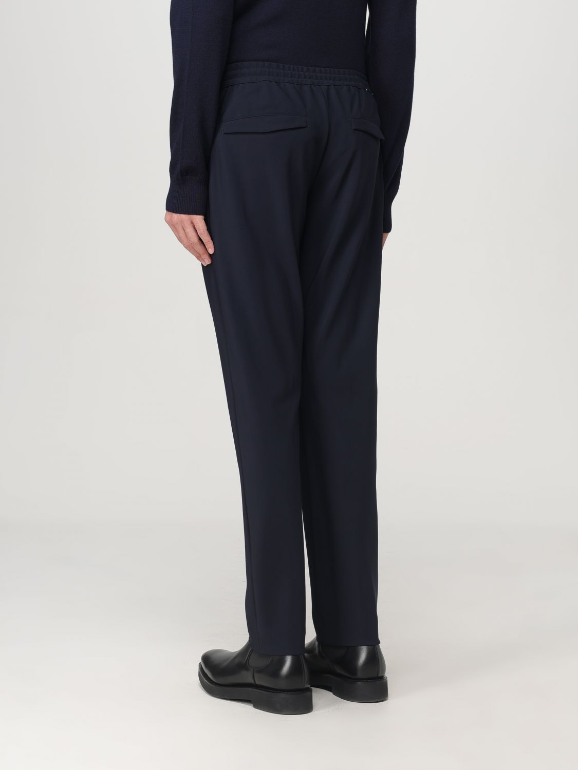 Mid-rise cropped tapered trousers - Blue