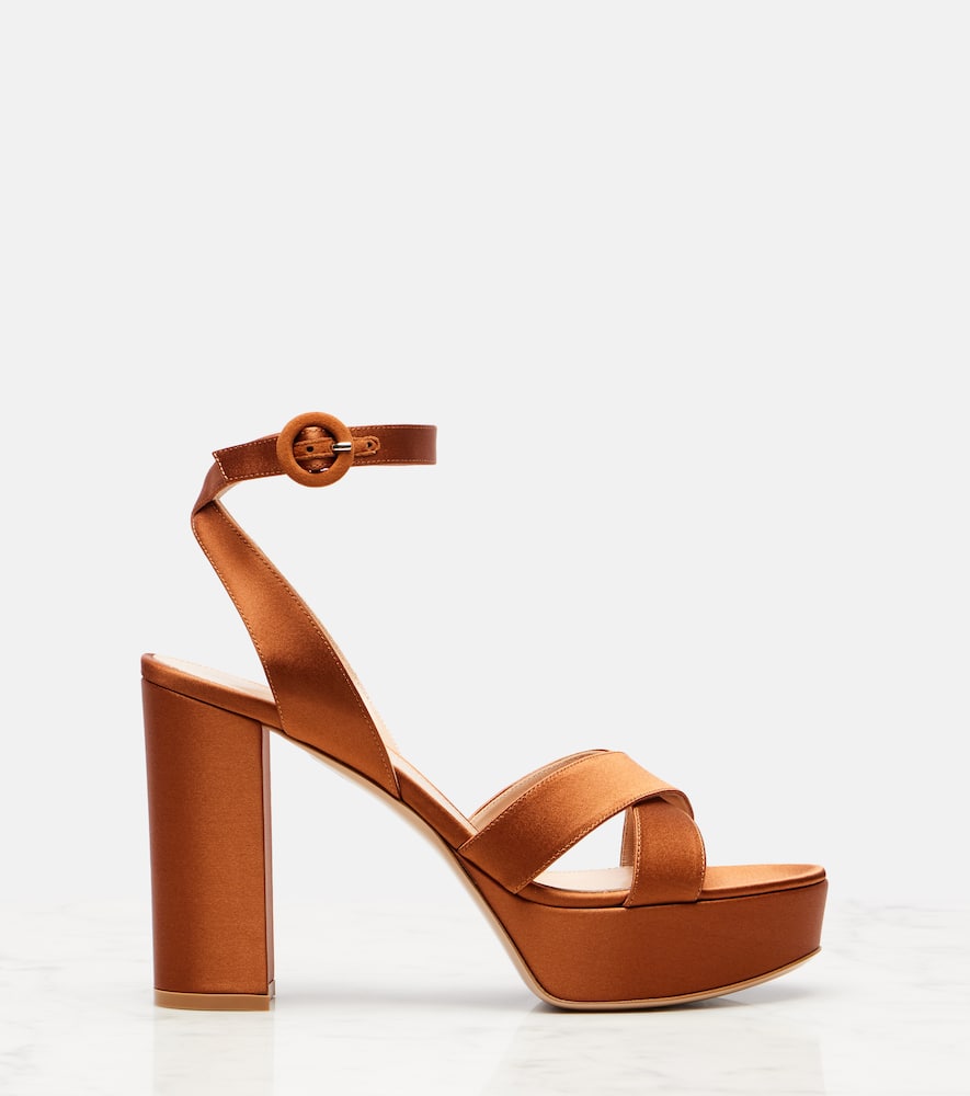 Gianvito Rossi Sabrina satin crêpe platform sandals