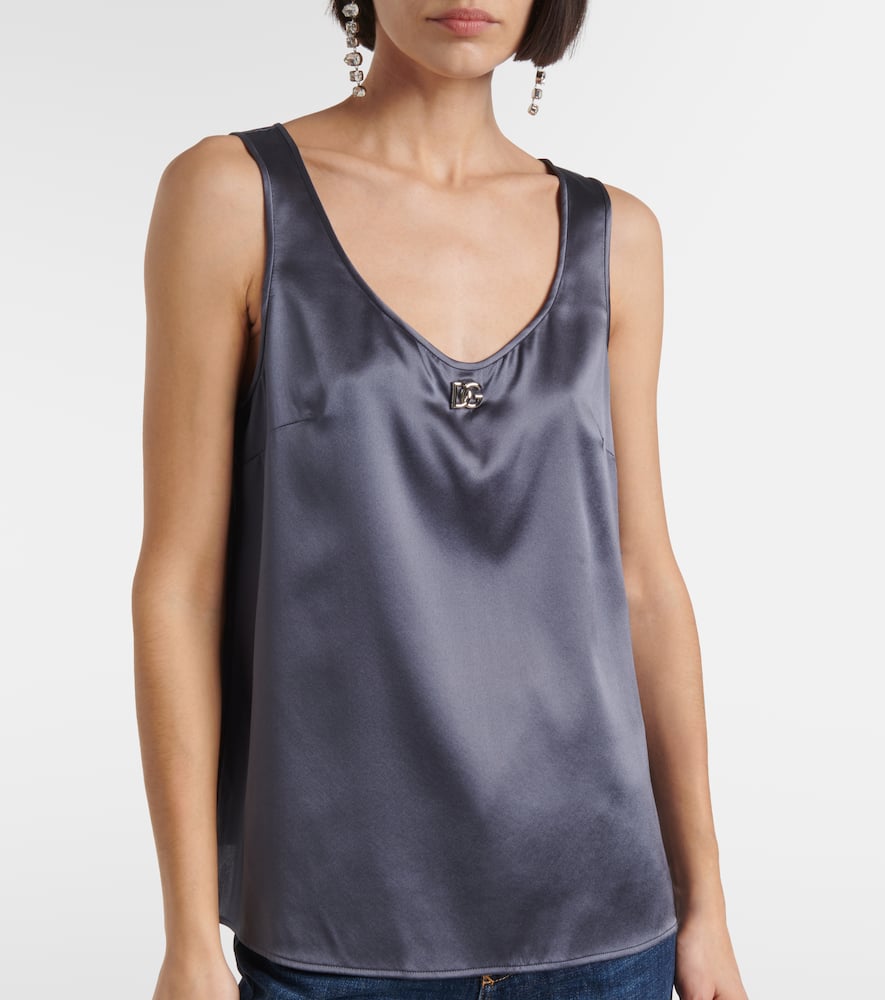 Silk-blend top