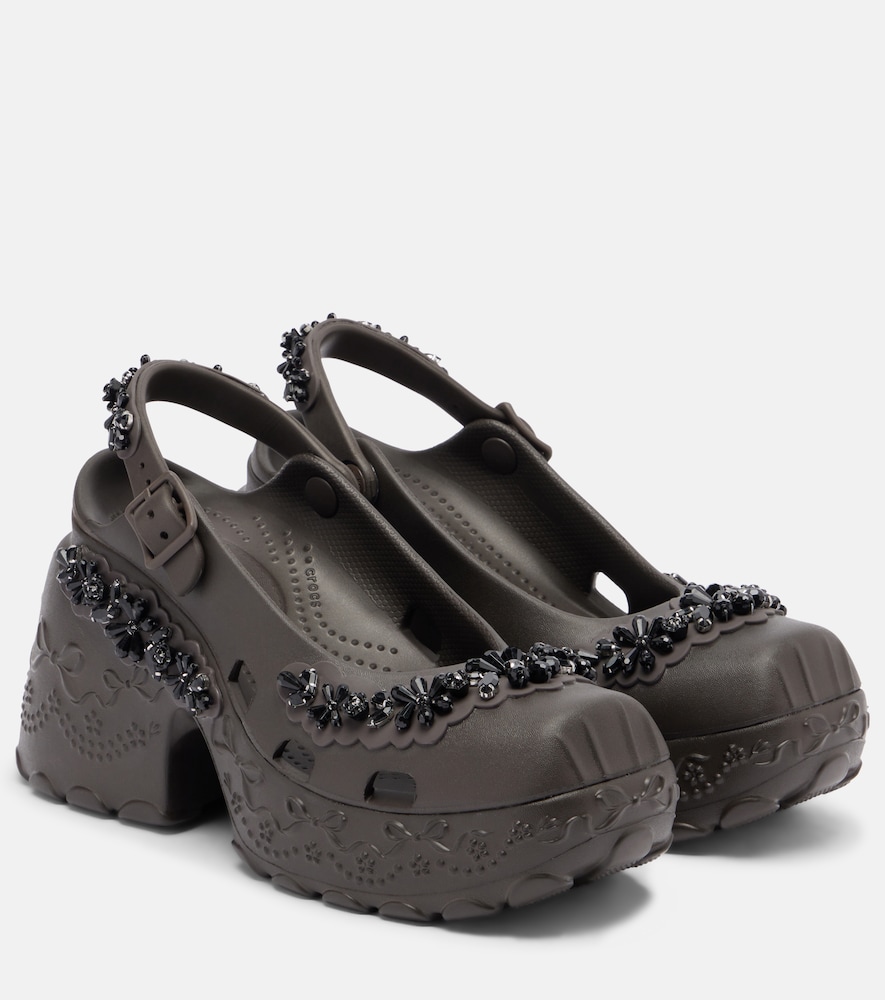 X Crocs embellished slingback pumps