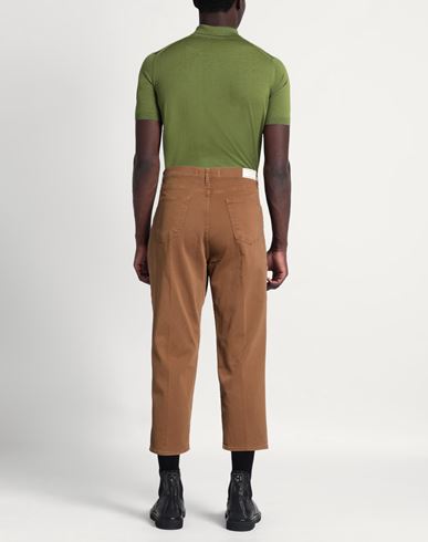 Man Pants Brown Size 34 Cotton, Elastane