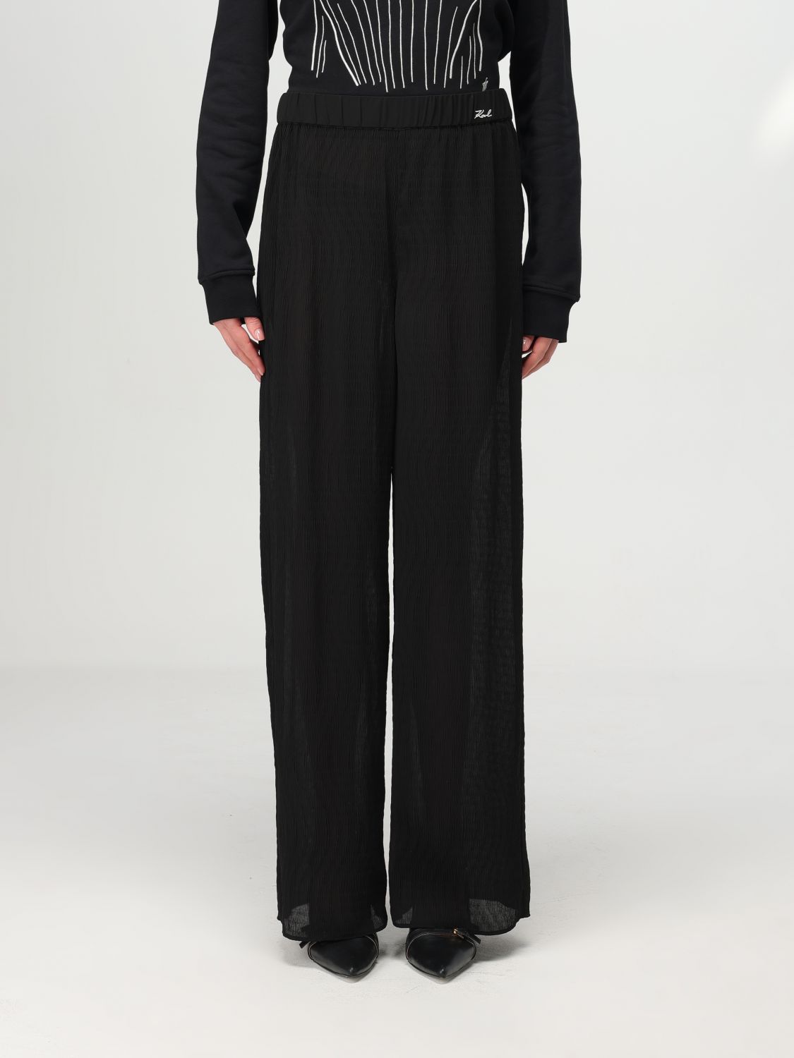 Pants KARL LAGERFELD Woman color Black