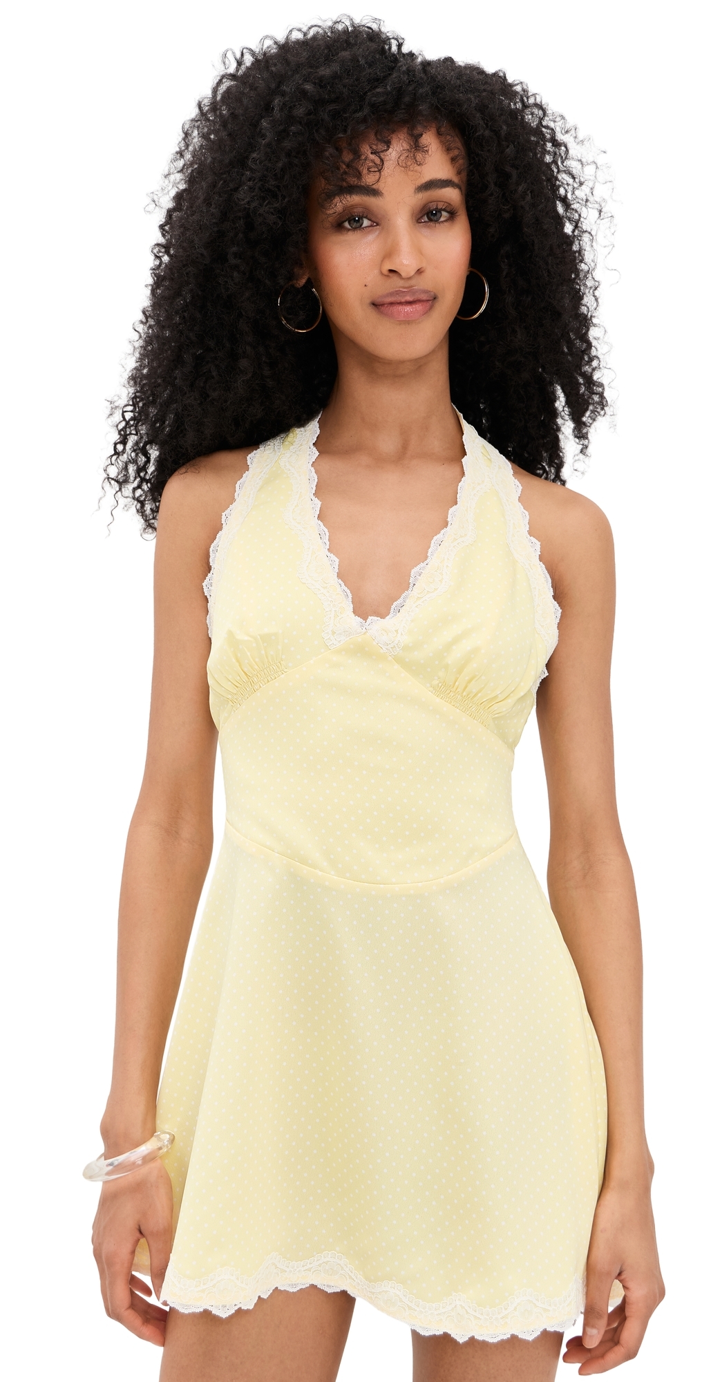 Audrey Satin Dress Whipped Butter Dottie