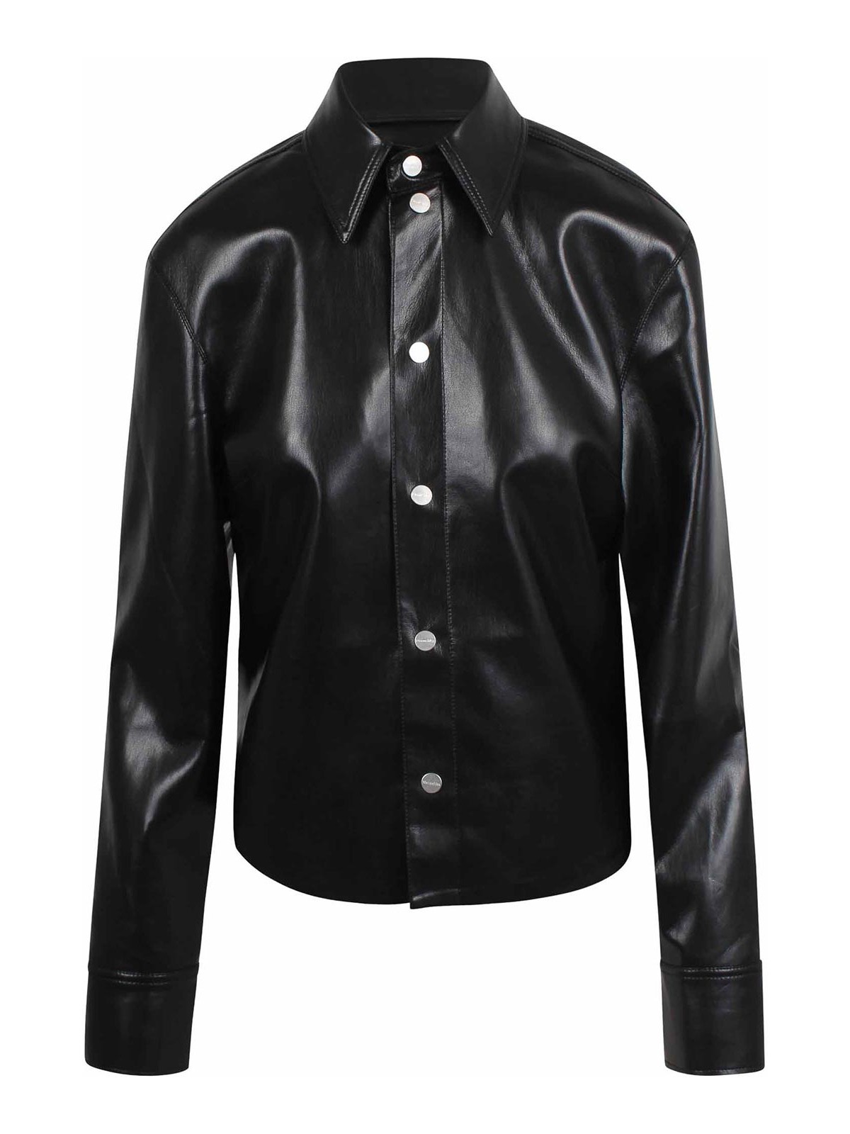 Okobor Faux Leather Shirt-Jacket