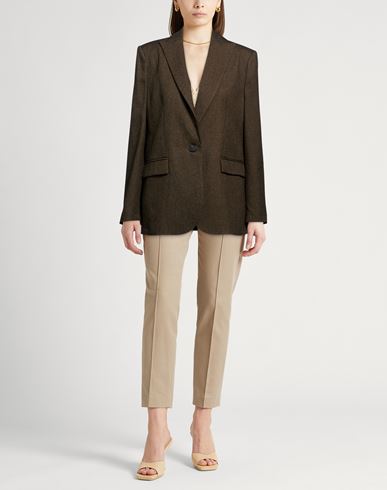 Woman Blazer Brown Size 6 Polyester, Elastane