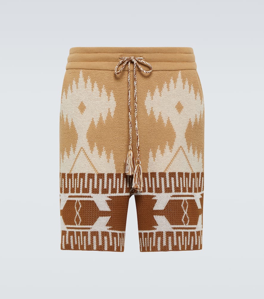 Alanui Icon Piquet cotton jacquard shorts