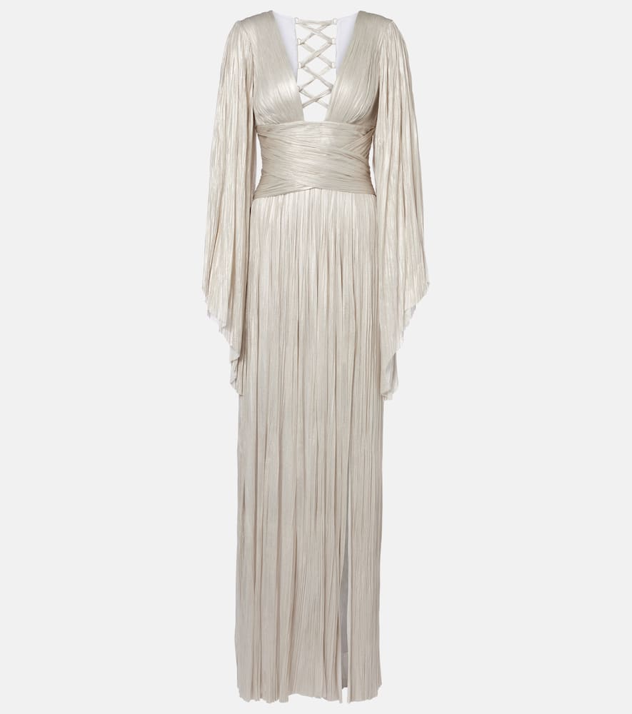 Draped silk gown