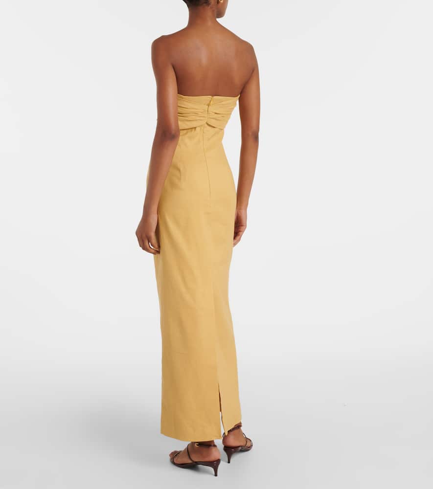 Rahel linen and cotton-blend maxi dress