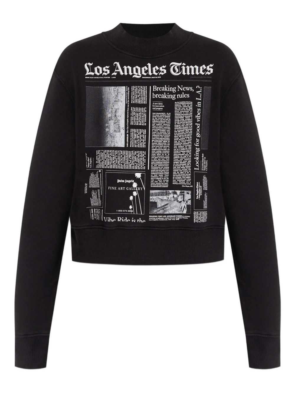 Text-print sweatshirt - Black