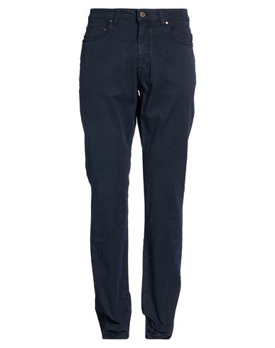 Man Pants Navy Size 33 Cotton, Tencel, Silk, Elastane