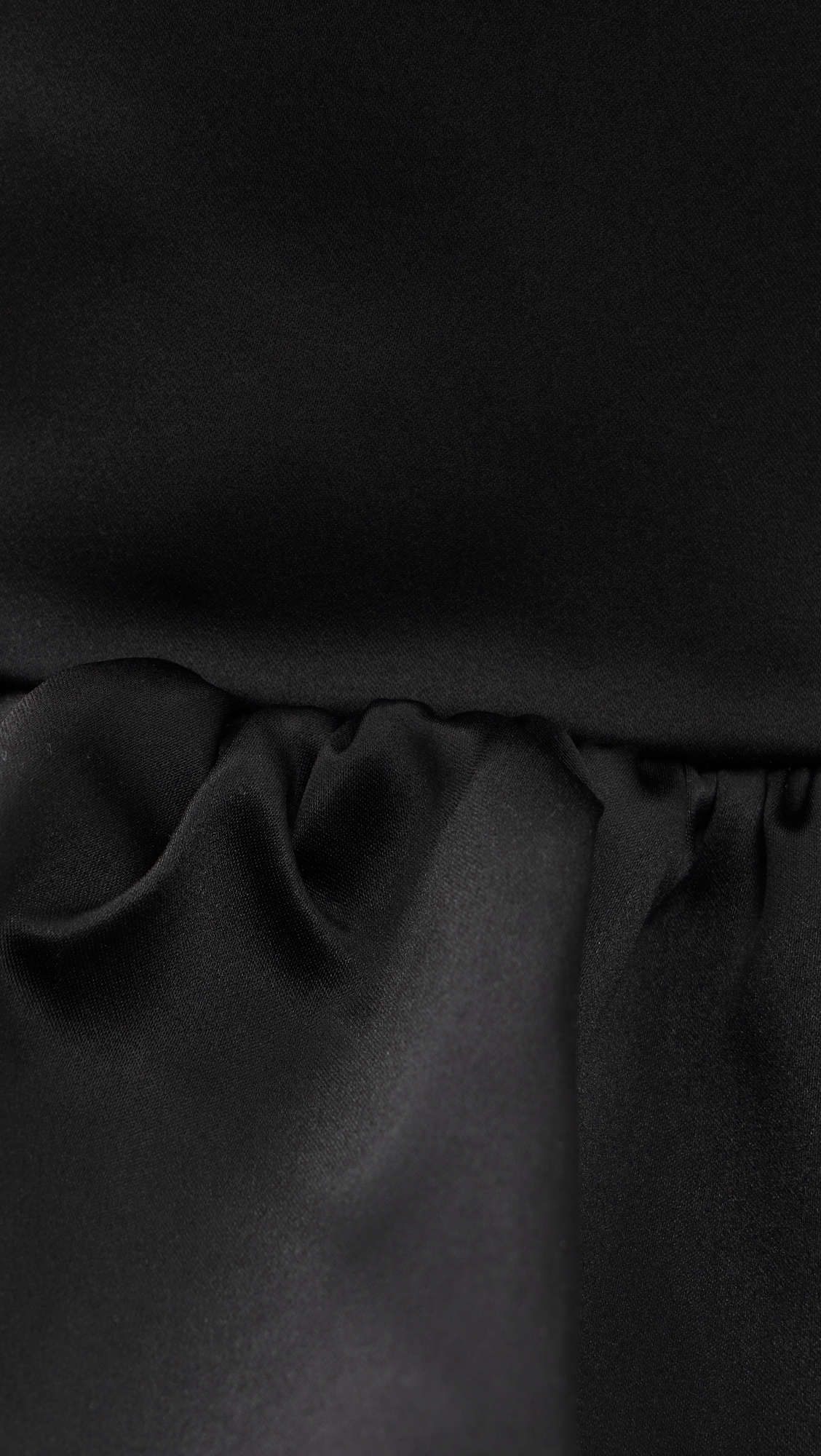 Duchesse Satin Miniskirt Black