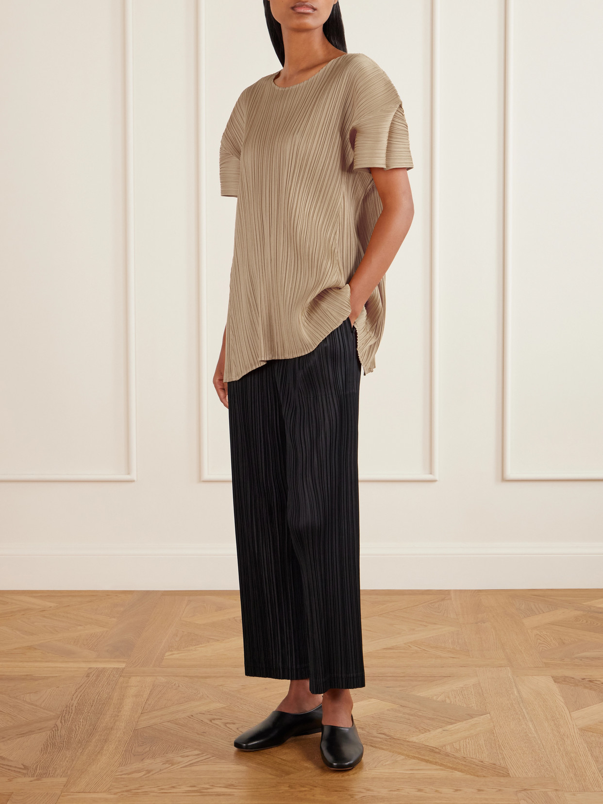 Bouquet Plissé Blouse - Neutrals
