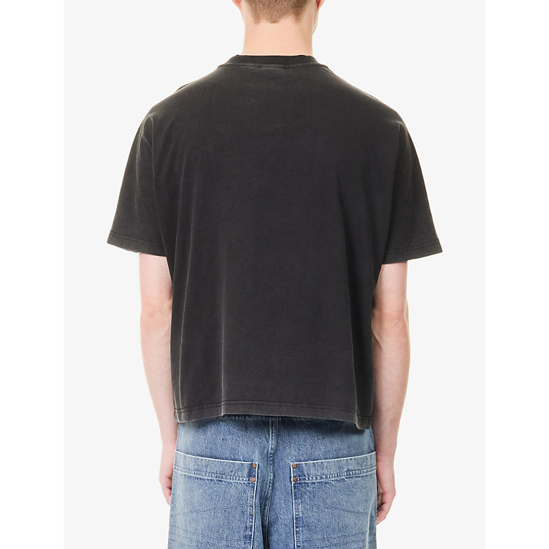 Mens Graphic-Print Cotton T-Shirt