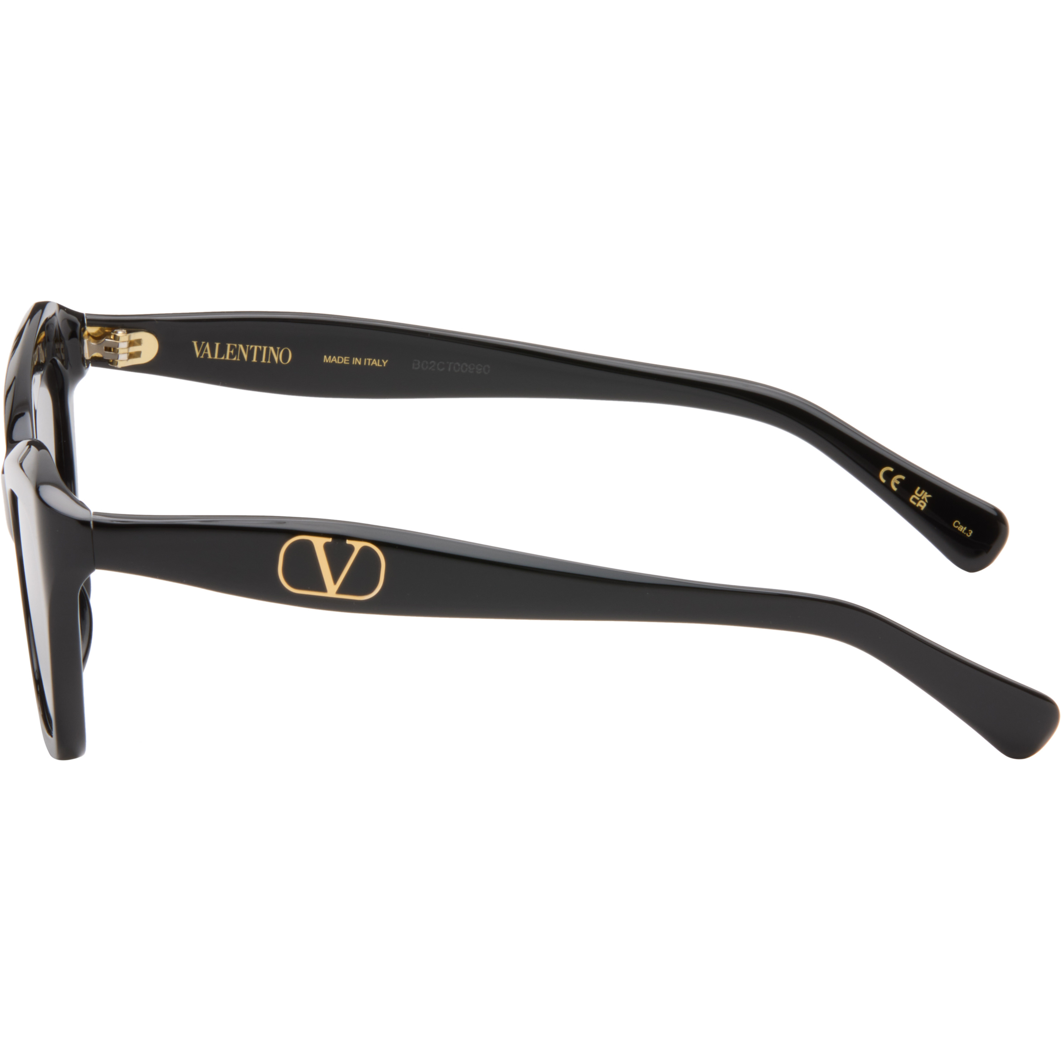 Black Cat-Eye Acetate Sunglasses