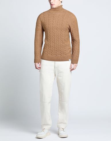 Man Turtleneck Camel Size L Acrylic, Polyester, Polyamide, Wool, Viscose