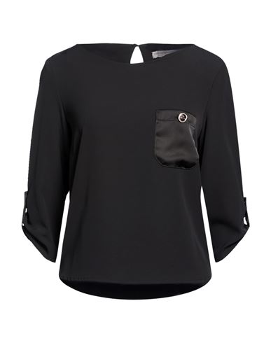 Woman Top Black Size L Polyester, Elastane
