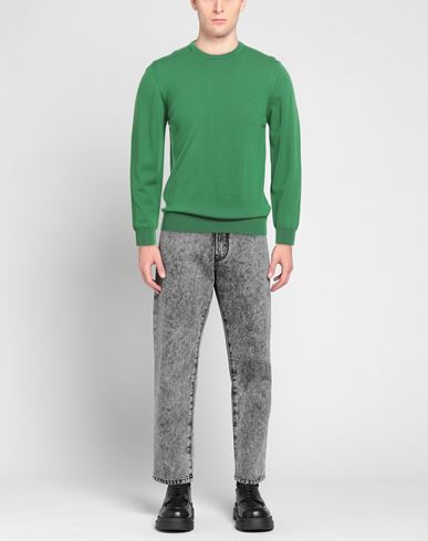 Heritage Man Sweater Green Size 36 Merino Wool