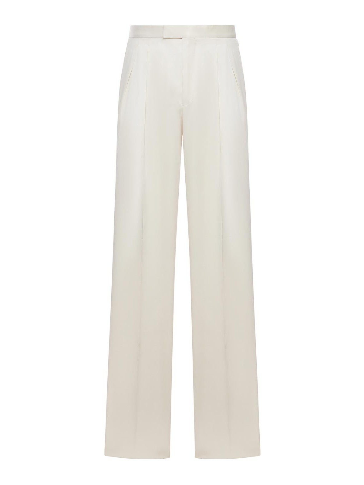 Silk Gabardine Trousers With Double Pleats