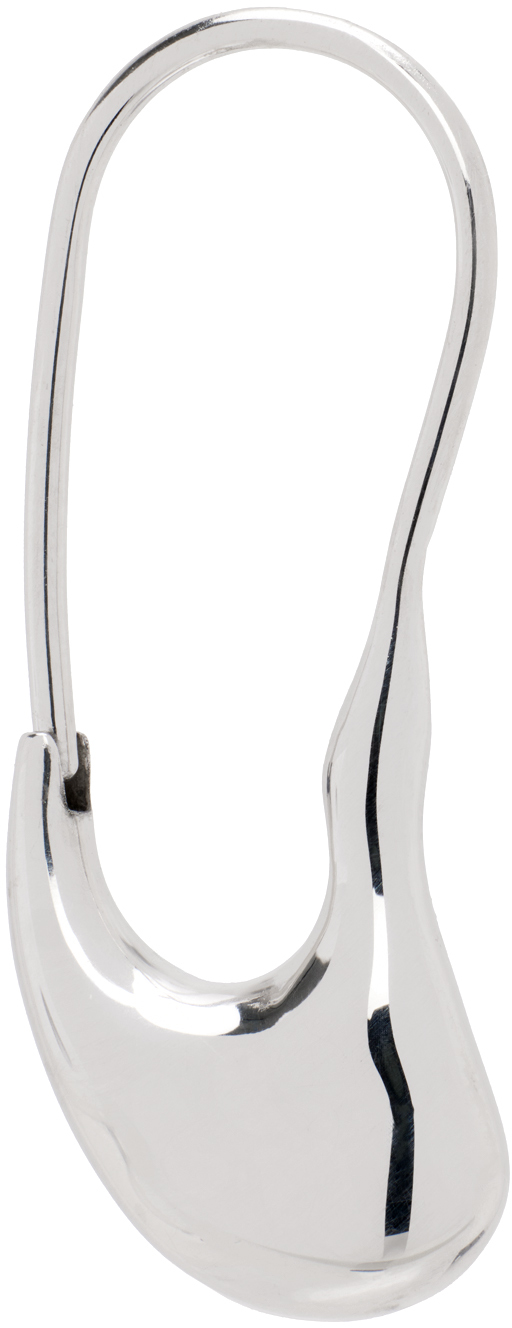 Maria Black Silver Pebble Mini Single Earring